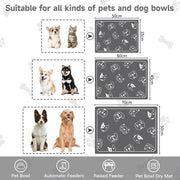 Pet Floor Mat Anti-Tear And Bite Absorbent Feeding Mat Sleeping Anti-Slip Dog Nest Pad, Style: Cats Paradise Light Gray(50x70cm)