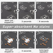 Pet Floor Mat Anti-Tear And Bite Absorbent Feeding Mat Sleeping Anti-Slip Dog Nest Pad, Style: Cats Paradise Light Gray(50x70cm)