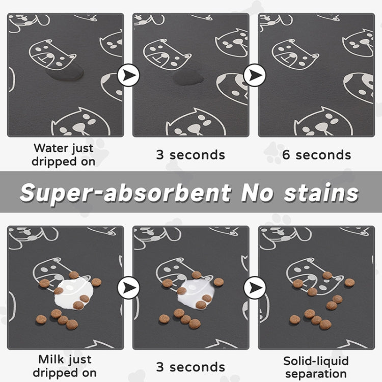 Pet Floor Mat Anti-Tear And Bite Absorbent Feeding Mat Sleeping Anti-Slip Dog Nest Pad, Style: Cats Paradise Deep Gray(50x70cm) - Pads by PMC TechLife | Online Shopping South Africa | PMC TechLife | Buy Now Pay Later Mobicred