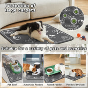 Pet Floor Mat Anti-Tear And Bite Absorbent Feeding Mat Sleeping Anti-Slip Dog Nest Pad, Style: Cats And Dogs Light Gray(50x70cm)
