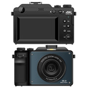 3-Inch Display Digital Camera Dual Front And Rear Cameras 48MP, 18x Digital Zoom 4K HD Camcorder(Black)