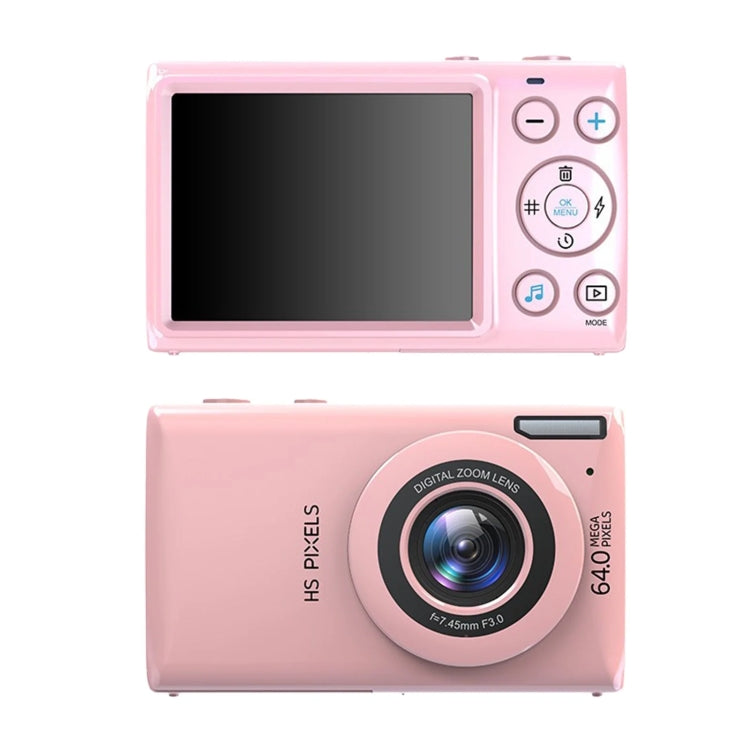 2.8-Inch Display Digital Camera 64MP 4K HD Camcorder With 18x Digital Zoom(Pink) - Video Cameras by PMC TechLife | Online Shopping South Africa | PMC TechLife | Buy Now Pay Later Mobicred
