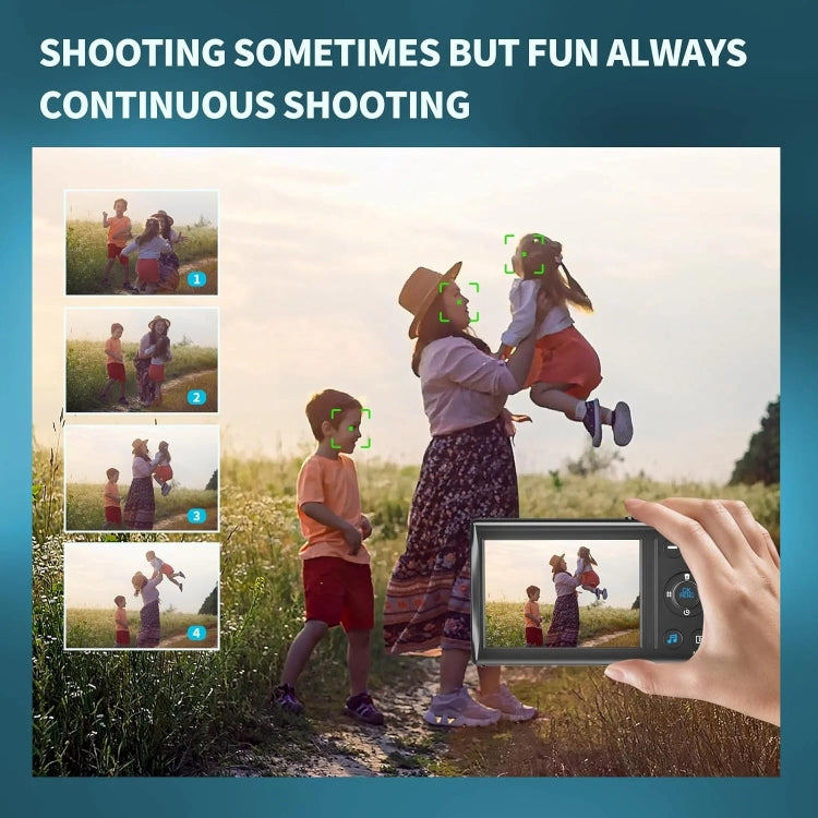 2.8-Inch Display Digital Camera 64MP 4K HD Camcorder With 18x Digital Zoom(White) - Video Cameras by PMC TechLife | Online Shopping South Africa | PMC TechLife | Buy Now Pay Later Mobicred