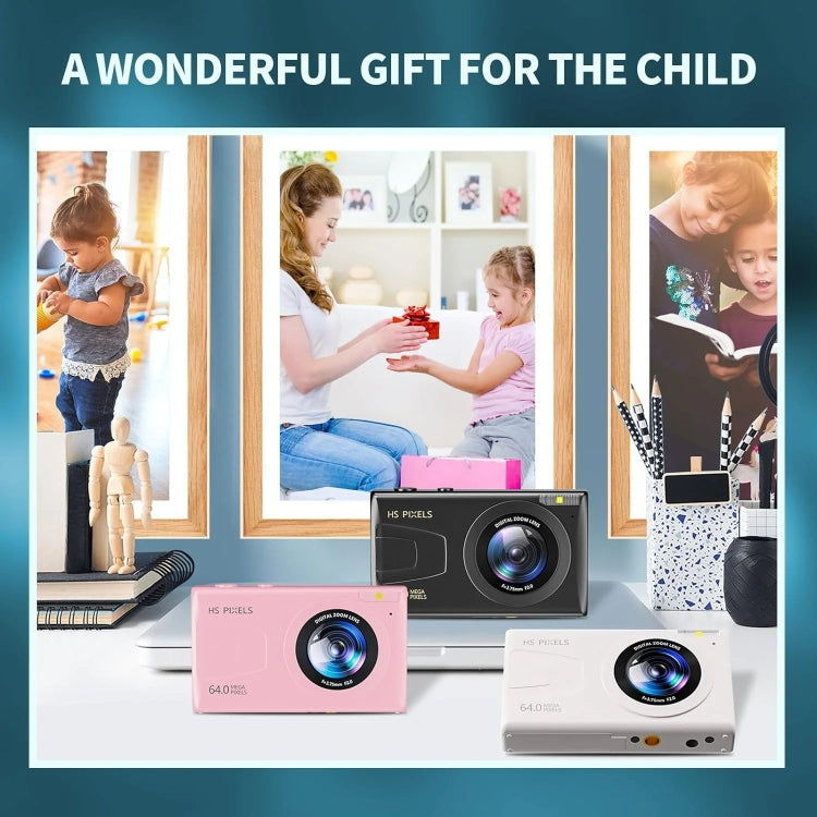 2.8-Inch Display Digital Camera 64MP 4K HD Camcorder With 18x Digital Zoom(Pink)