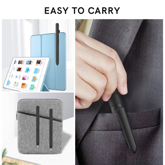 For Apple Pencil 1 AhaStyle PT141 Triple Defense Pen Clip Silicone Protective Case(Wine Red)