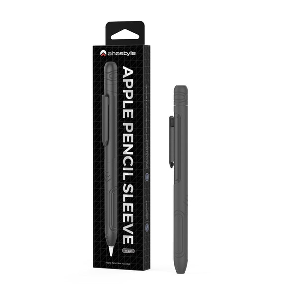 For Apple Pencil 1 AhaStyle PT141 Triple Defense Pen Clip Silicone Protective Case(Midnight Blue)