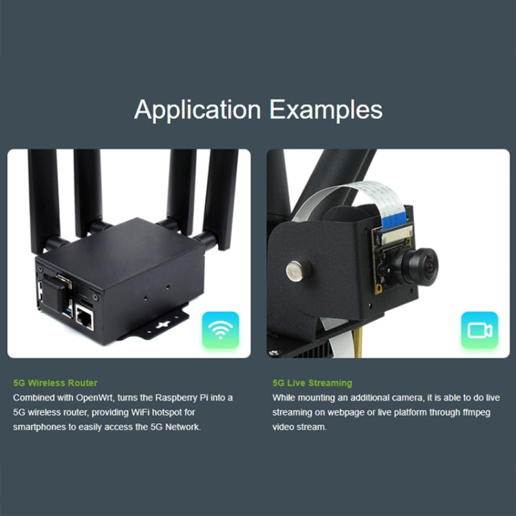Waveshare SIM8262E-M2 5G HAT For Raspberry Pi, Quad Antennas 5G NSA, 5G/4G/3G Compatible(23254) - free shipping - PMC Jewellery - Order now!