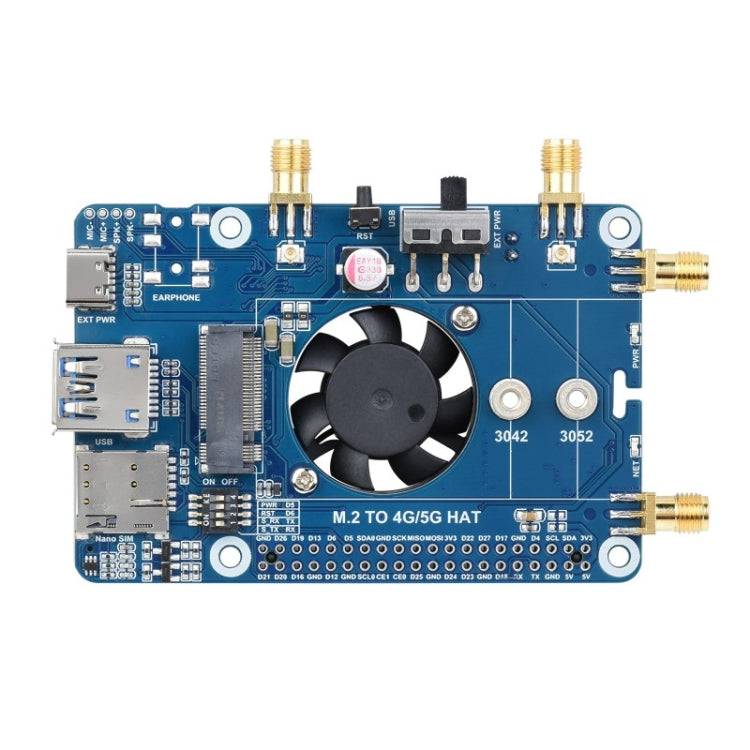 Waveshare SIM8262E-M2 5G HAT For Raspberry Pi, Quad Antennas 5G NSA, 5G/4G/3G Compatible(23254) - free shipping - PMC Jewellery - Order now!