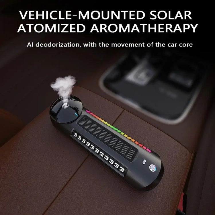 Solar Car Smart Spray Aromatherapy Machine Parking Sign(Gray)