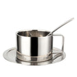 304 Stainless Steel 3 In 1 Double Layer Coffee Cup With Dish and Spoon Heat Insulation and Anti-Scald Milk Tea Mug(Stainless Steel Color) - Vacuum Thermoses & Cups by PMC TechLife | Online Shopping South Africa | PMC TechLife | Buy Now Pay Later Mobicred
