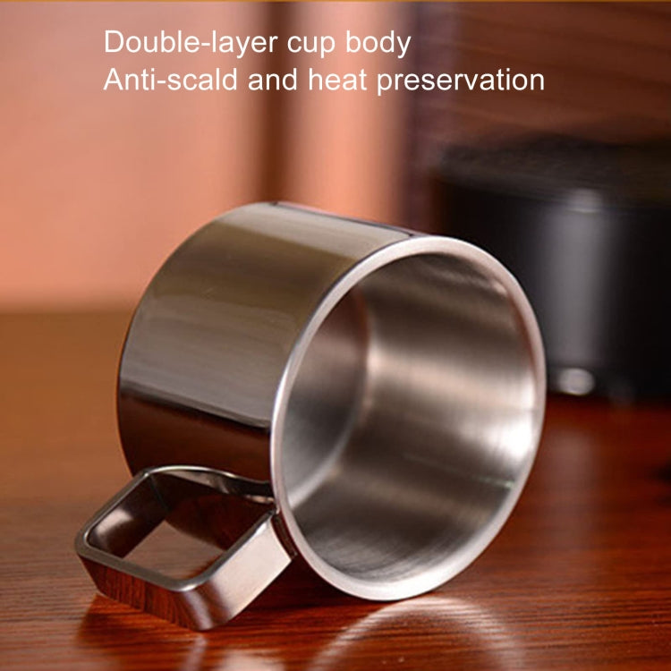 304 Stainless Steel 3 In 1 Double Layer Coffee Cup With Dish and Spoon Heat Insulation and Anti-Scald Milk Tea Mug(Stainless Steel Color) - Vacuum Thermoses & Cups by PMC TechLife | Online Shopping South Africa | PMC TechLife | Buy Now Pay Later Mobicred