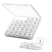 Monthly Pill Organizer 30 Days Pill Box Easy-Open Large Capacity Medicine Case(Transparent)