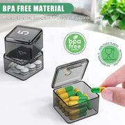 Monthly Pill Organizer 30 Days Pill Box Easy-Open Large Capacity Medicine Case(Black)