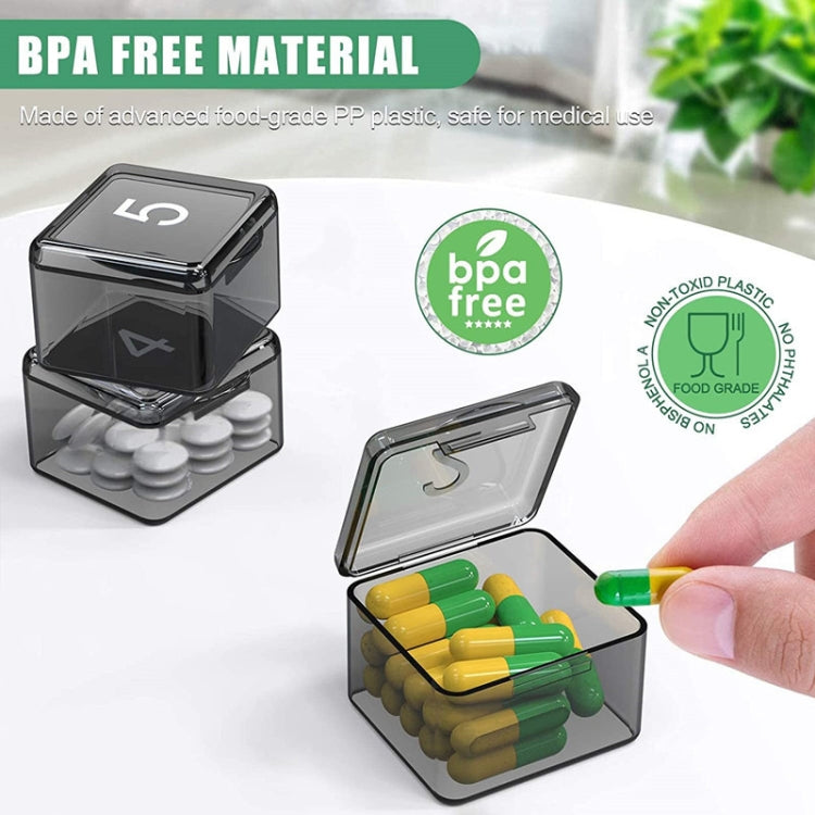 Monthly Pill Organizer 30 Days Pill Box Easy-Open Large Capacity Medicine Case(Black)
