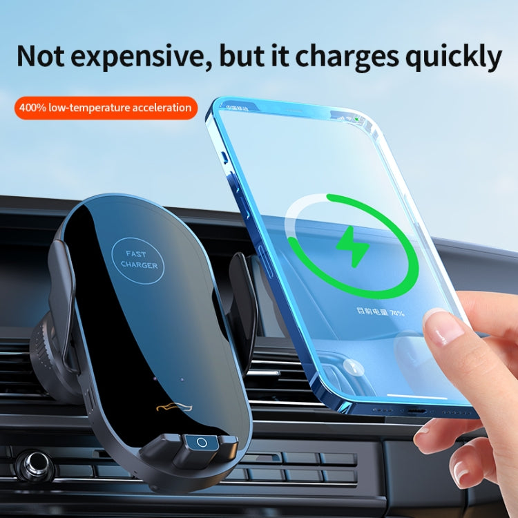 Car Air Outlet Smart Induction Wireless Charging Mobile Phone Holder(Black 66W) - Wireless Charger Holders by PMC TechLife | Online Shopping South Africa | PMC TechLife | Buy Now Pay Later Mobicred