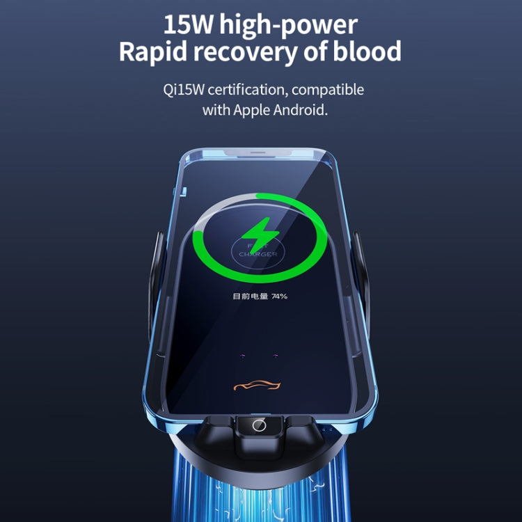 Car Air Outlet Smart Induction Wireless Charging Mobile Phone Holder(Black 66W) - Wireless Charger Holders by PMC TechLife | Online Shopping South Africa | PMC TechLife | Buy Now Pay Later Mobicred