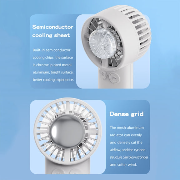 Outdoor Handheld Ice Air Conditioning Fan Astronaut Night Light Semiconductor Cooling Fan(Pink)
