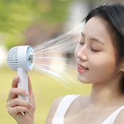 Outdoor Handheld Ice Air Conditioning Fan Astronaut Night Light Semiconductor Cooling Fan(Pink)