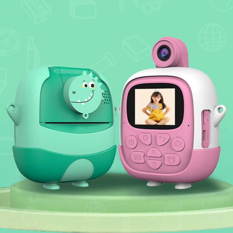 A19B 2.0-Inch 720P HD Reversible Camera Cartoon Children Mini Digital Printing Camera(Pink)