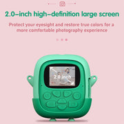 A19B 2.0-Inch 720P HD Reversible Camera Cartoon Children Mini Digital Printing Camera(Pink)