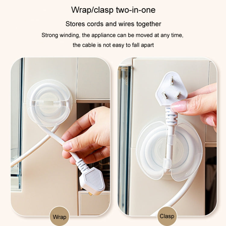 Multi-functional Data Cable Organizer Hole-free Plug Fixer Small Objects Hanger(Transparent) - Cable Organizer by PMC Jewellery | Online Shopping South Africa | PMC Jewellery | Buy Now Pay Later Mobicred