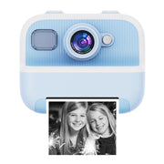 M8 2.4-Inch 1080P HD 2400W Pixel Dual-Camera Children Thermal Printing Camera, Color: Blue