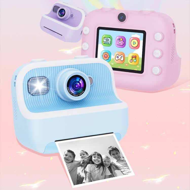 M8 2.4-Inch 1080P HD 2400W Pixel Dual-Camera Children Thermal Printing Camera, Color: Pink