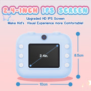 M8 2.4-Inch 1080P HD 2400W Pixel Dual-Camera Children Thermal Printing Camera, Color: Pink