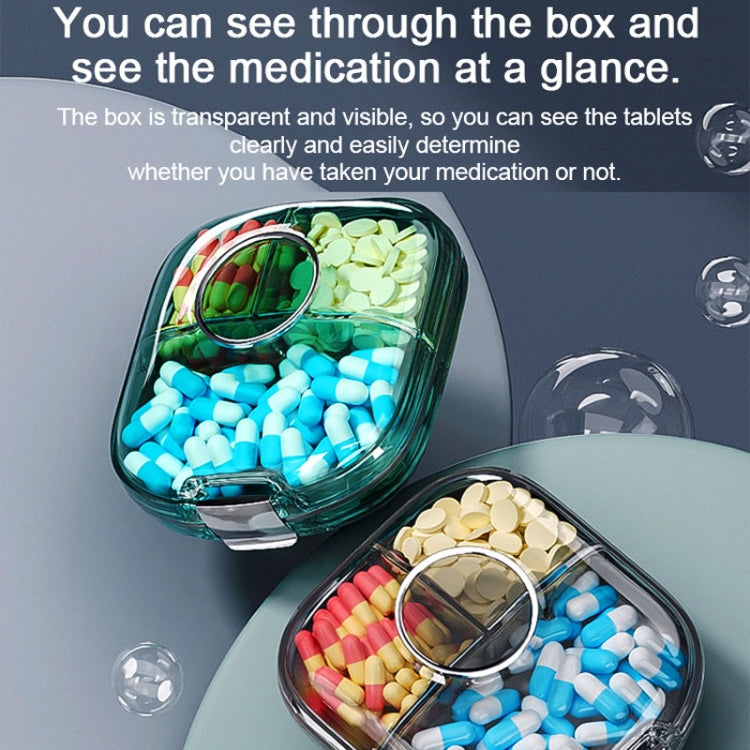 Multi-functional Portable Mini Pill Dispenser Organizer(Transparent Black) - free shipping - PMC TechLife - Order now!