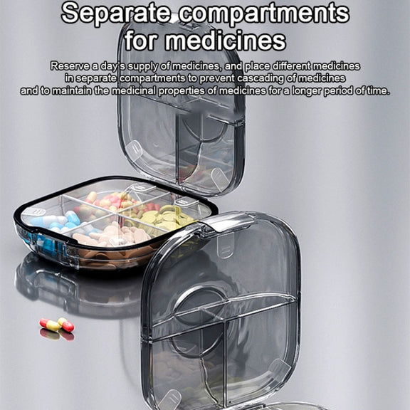 Multi-functional Portable Mini Pill Dispenser Organizer(Transparent Green)