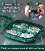 Multi-functional Portable Mini Pill Dispenser Organizer(Transparent Black)