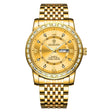 BINBOND B2202 Diamond Dual-calendar Luminous Quartz Watch, Color: Full-gold-Gold - free shipping - PMC TechLife - Order now!