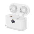 WT-818 Dual-leaf Spray Smart Digital Display Desktop Fan Night Light Humidification Cooler(White) - Electric Fans by PMC TechLife | Online Shopping South Africa | PMC TechLife | Buy Now Pay Later Mobicred