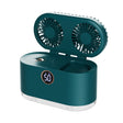 WT-818 Dual-leaf Spray Smart Digital Display Desktop Fan Night Light Humidification Cooler(Green) - Electric Fans by PMC TechLife | Online Shopping South Africa | PMC TechLife | Buy Now Pay Later Mobicred