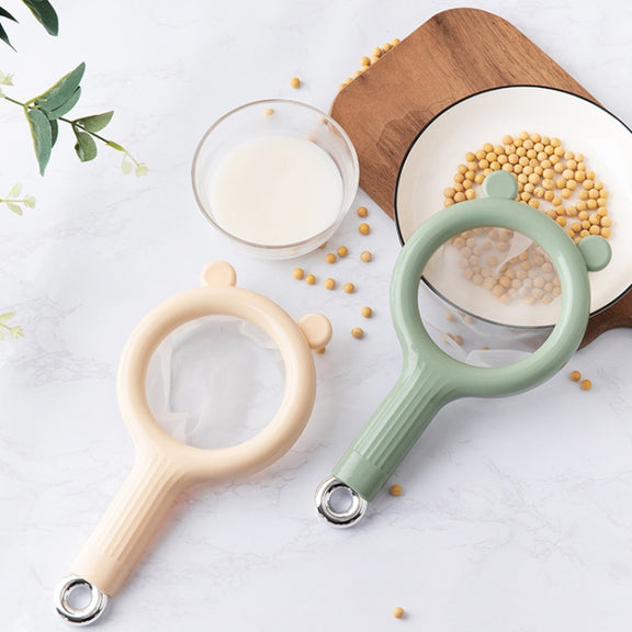 Household Soymilk Strainer Kitchen Juicer Residue Filter(Beige)