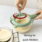 Household Soymilk Strainer Kitchen Juicer Residue Filter(Beige)