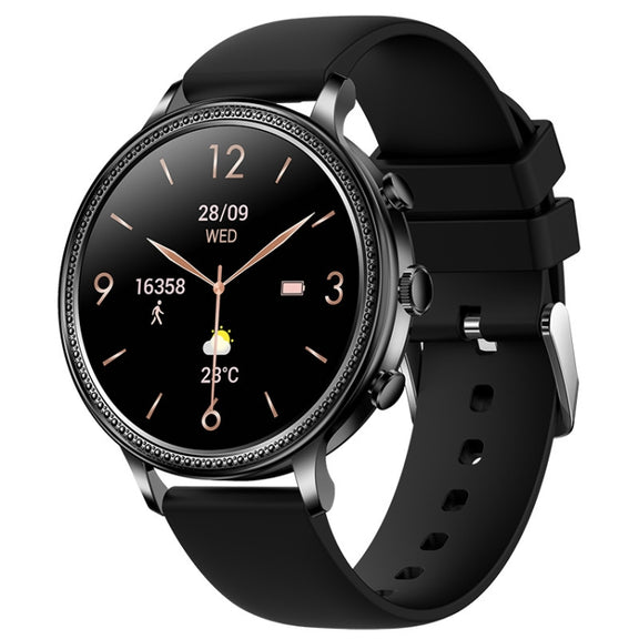 V60 1.39 Inch Wellness Tracking Multifunctional Water-resistant Bluetooth Call Smart Watch, Color: Black