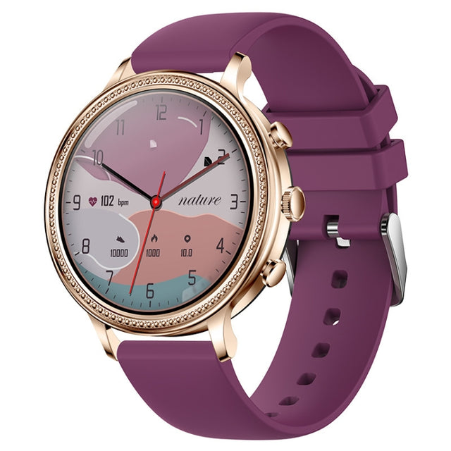 V60 1.39 Inch Wellness Tracking Multifunctional Water-resistant Bluetooth Call Smart Watch, Color: Rose Red