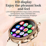 V60 1.39 Inch Wellness Tracking Multifunctional Water-resistant Bluetooth Call Smart Watch, Color: Black
