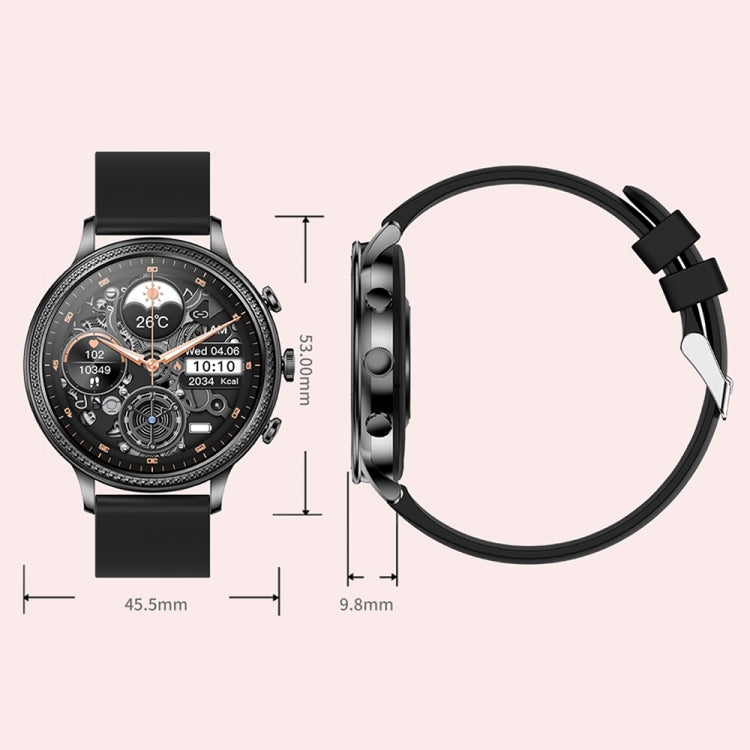 V60 1.39 Inch Wellness Tracking Multifunctional Water-resistant Bluetooth Call Smart Watch, Color: Gold