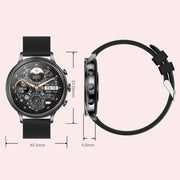 V60 1.39 Inch Wellness Tracking Multifunctional Water-resistant Bluetooth Call Smart Watch, Color: Black