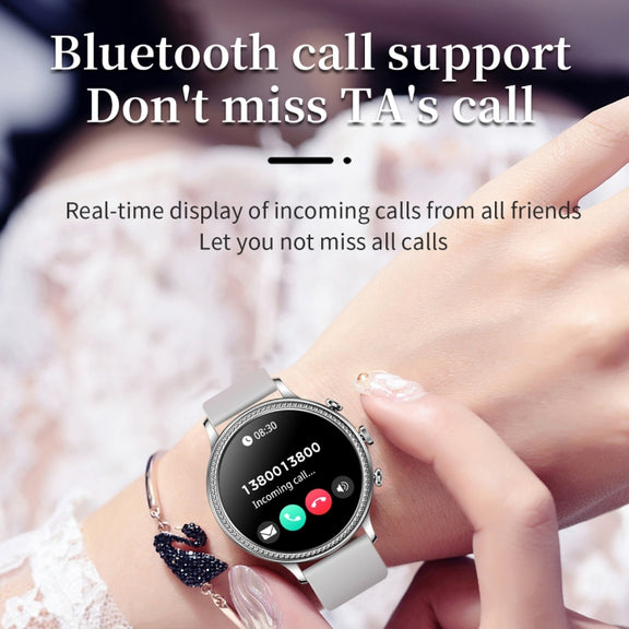 V60 1.39 Inch Wellness Tracking Multifunctional Water-resistant Bluetooth Call Smart Watch, Color: Black Steel
