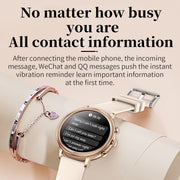 V60 1.39 Inch Wellness Tracking Multifunctional Water-resistant Bluetooth Call Smart Watch, Color: Gold