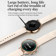 V60 1.39 Inch Wellness Tracking Multifunctional Water-resistant Bluetooth Call Smart Watch, Color: Gold