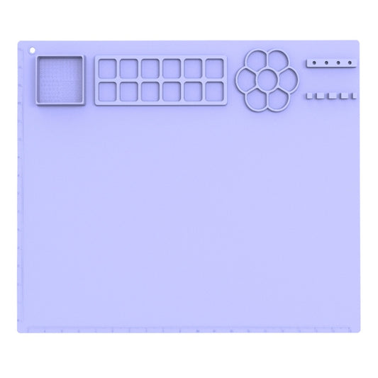 50x40cm Silicone Painting Pad With  Paint Holder Art Mat For Drawing Clay(Violet) - free shipping - PMC Jewellery - Order now!