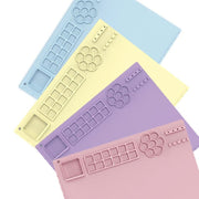 50x40cm Silicone Painting Pad With  Paint Holder Art Mat For Drawing Clay(Pink)