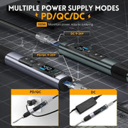 FNIRSI Portable Constant Temperature Soldering Iron Set, Model: HS-02B Standard 3 Head