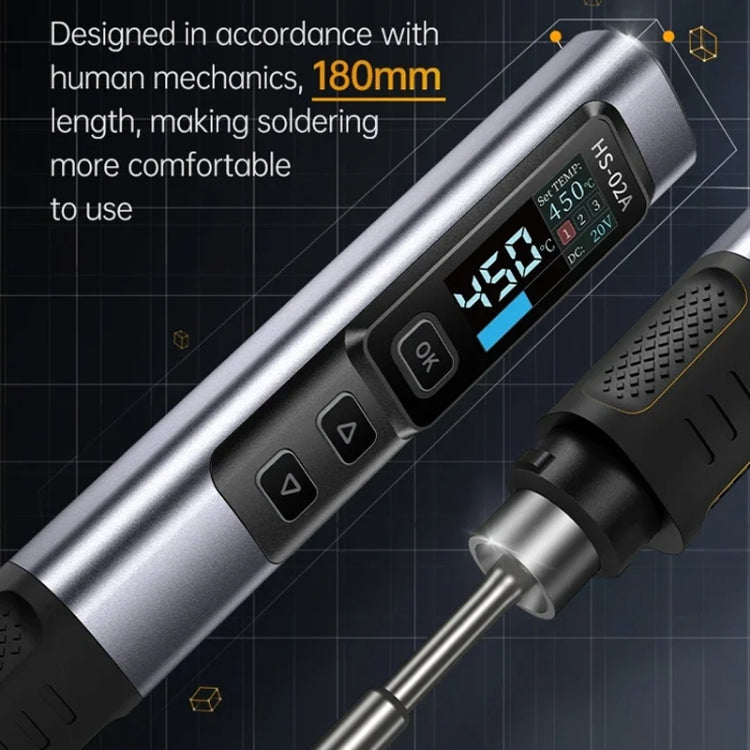 FNIRSI Portable Constant Temperature Soldering Iron Set, Model: HS-02B Standard 3 Head