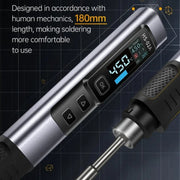 FNIRSI Portable Constant Temperature Soldering Iron Set, Model: HS-02A Standard 6 Head