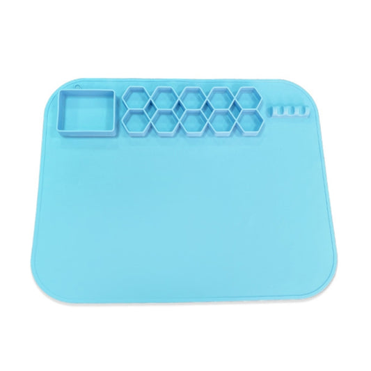 40 x 50cm Square Silicone Painting Pad  Art Mat for Drawing Clay(Sky Blue) - free shipping - PMC Jewellery - Order now!